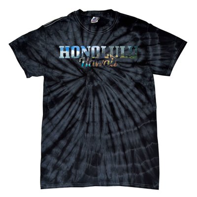 Honolulu Hawaii Hawaiian Islands Surf Surfing Surfer Gift Tie-Dye T-Shirt