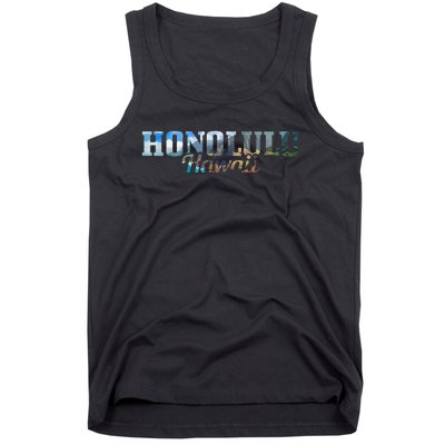 Honolulu Hawaii Hawaiian Islands Surf Surfing Surfer Gift Tank Top