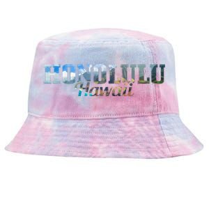 Honolulu Hawaii Hawaiian Islands Surf Surfing Surfer Gift Tie-Dyed Bucket Hat