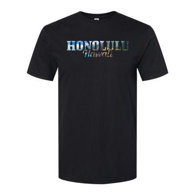 Honolulu Hawaii Hawaiian Islands Surf Surfing Surfer Gift Softstyle CVC T-Shirt