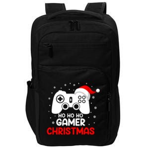 Ho Ho Ho Gamer Christmas Xmas Video Games Gaming Lover Gift Impact Tech Backpack