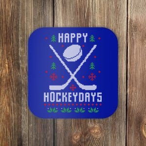 Happy Hockeydays Hockey Xmas Christmas Funny Gift Gift Coaster