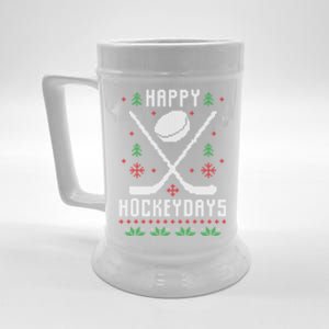 Happy Hockeydays Hockey Xmas Christmas Funny Gift Gift Beer Stein