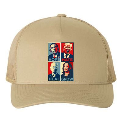 Hope Hate Heal Grow 2024 Yupoong Adult 5-Panel Trucker Hat