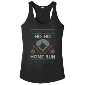 Ho Ho Homerun Baseball Ugly Christmas Party Hitter Gift Ladies PosiCharge Competitor Racerback Tank