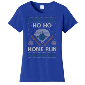 Ho Ho Homerun Baseball Ugly Christmas Party Hitter Gift Women's T-Shirt