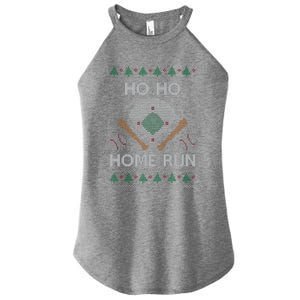 Ho Ho Homerun Baseball Ugly Christmas Party Hitter Gift Women's Perfect Tri Rocker Tank