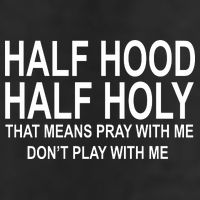 Half Hood Half Holy Pray With Me Funny Adult Drive Performance Visor