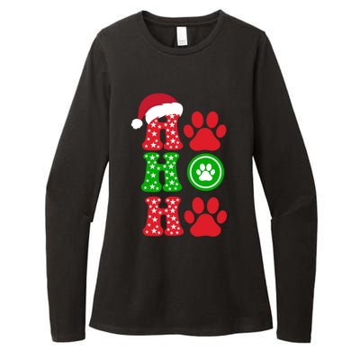 Ho Ho Ho Paw Cute Pet Lover Christmas Holiday Gift Womens CVC Long Sleeve Shirt