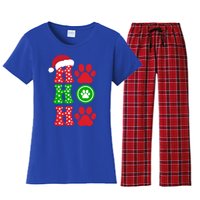 Ho Ho Ho Paw Cute Pet Lover Christmas Holiday Gift Women's Flannel Pajama Set