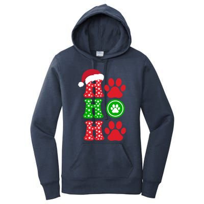 Ho Ho Ho Paw Cute Pet Lover Christmas Holiday Gift Women's Pullover Hoodie