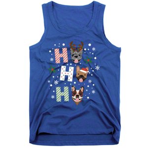 Ho Ho Ho French Bulldogs Christmas Frenchie Cute Dog Holiday Gift Tank Top