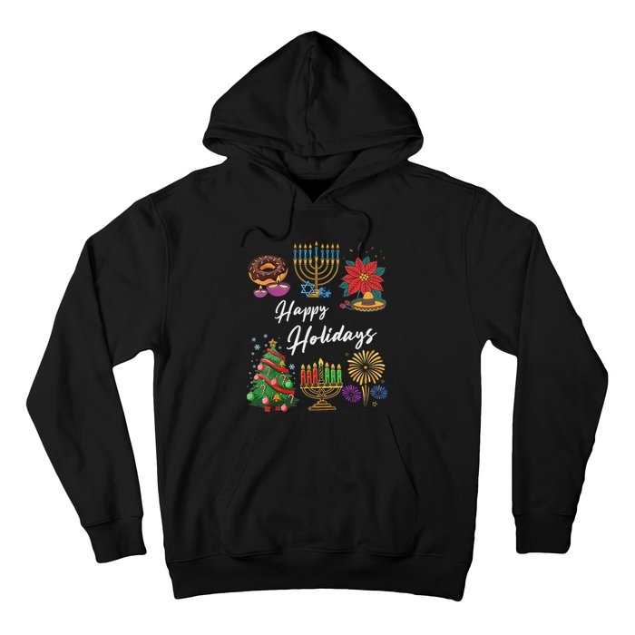 Happy Holidays Hanukkah Feliz Navidad Christmas Kwanzaa Hoodie