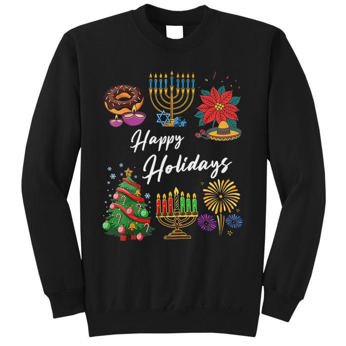 Happy Holidays Hanukkah Feliz Navidad Christmas Kwanzaa Sweatshirt