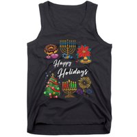 Happy Holidays Hanukkah Feliz Navidad Christmas Kwanzaa Tank Top