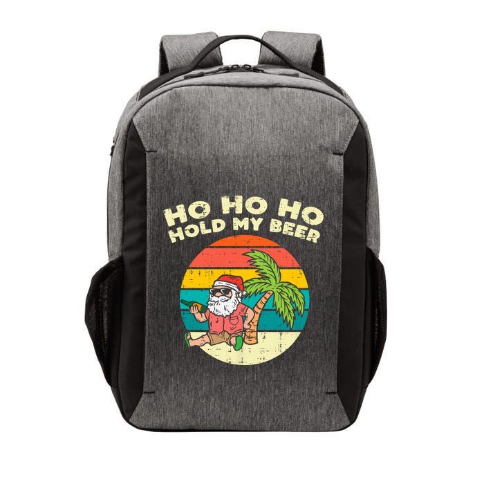 Ho Ho Hold My Beer Santa Beach Christmas In July Drinking Vector Backpack