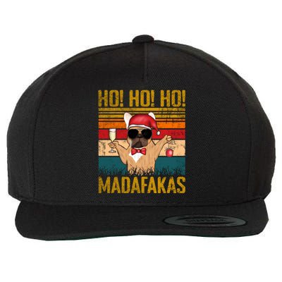 Ho Ho Ho Madafakas Vintage French Bulldog Christmas Cute Gift Wool Snapback Cap