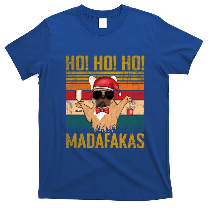 Ho Ho Ho Madafakas Vintage French Bulldog Christmas Cute Gift T-Shirt