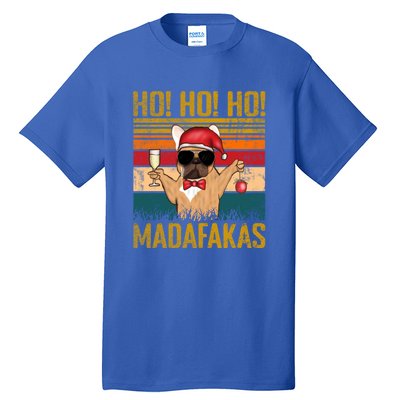 Ho Ho Ho Madafakas Vintage French Bulldog Christmas Cute Gift Tall T-Shirt