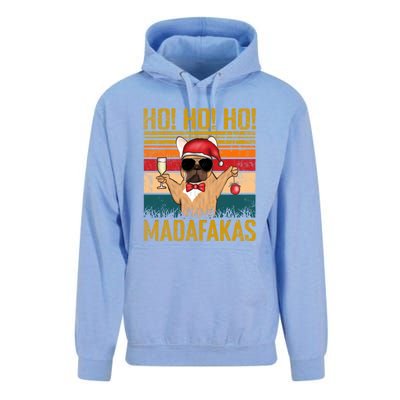 Ho Ho Ho Madafakas Vintage French Bulldog Christmas Cute Gift Unisex Surf Hoodie