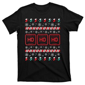 Ho Ho Ho Science Laboratory Ugly Christmas Sweater Lab T-Shirt