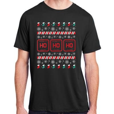 Ho Ho Ho Science Laboratory Ugly Christmas Sweater Lab Adult ChromaSoft Performance T-Shirt