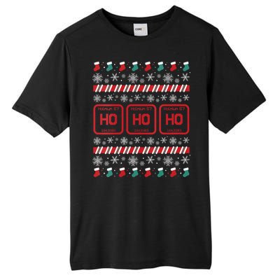 Ho Ho Ho Science Laboratory Ugly Christmas Sweater Lab Tall Fusion ChromaSoft Performance T-Shirt