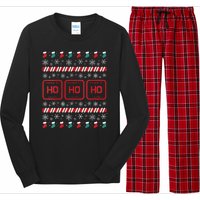 Ho Ho Ho Science Laboratory Ugly Christmas Sweater Lab Long Sleeve Pajama Set