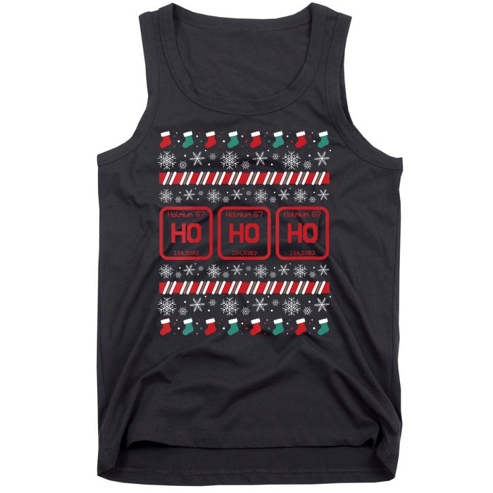 Ho Ho Ho Science Laboratory Ugly Christmas Sweater Lab Tank Top