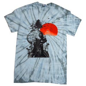 Halloween Hangover Human Tree Graphic Tie-Dye T-Shirt