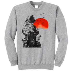 Halloween Hangover Human Tree Graphic Tall Sweatshirt