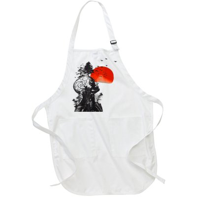 Halloween Hangover Human Tree Graphic Full-Length Apron With Pockets