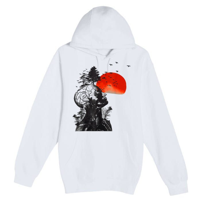 Halloween Hangover Human Tree Graphic Premium Pullover Hoodie