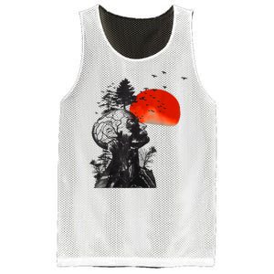 Halloween Hangover Human Tree Graphic Mesh Reversible Basketball Jersey Tank