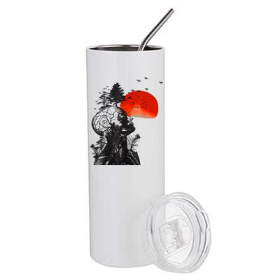 Halloween Hangover Human Tree Graphic Stainless Steel Tumbler