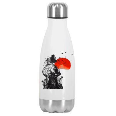 Halloween Hangover Human Tree Graphic Stainless Steel Insulated Water Bottle