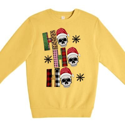 Ho Ho Ho Santa XMas Skulls Premium Crewneck Sweatshirt