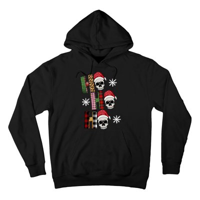 Ho Ho Ho Santa XMas Skulls Hoodie