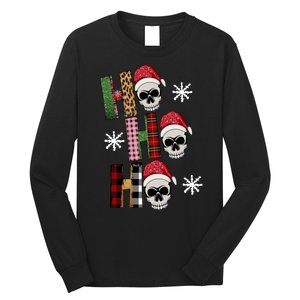 Ho Ho Ho Santa XMas Skulls Long Sleeve Shirt