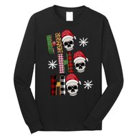 Ho Ho Ho Santa XMas Skulls Long Sleeve Shirt