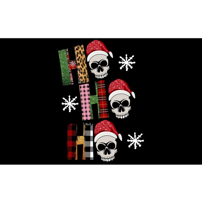 Ho Ho Ho Santa XMas Skulls Bumper Sticker