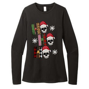 Ho Ho Ho Santa XMas Skulls Womens CVC Long Sleeve Shirt