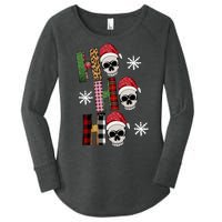 Ho Ho Ho Santa XMas Skulls Women's Perfect Tri Tunic Long Sleeve Shirt