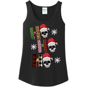 Ho Ho Ho Santa XMas Skulls Ladies Essential Tank