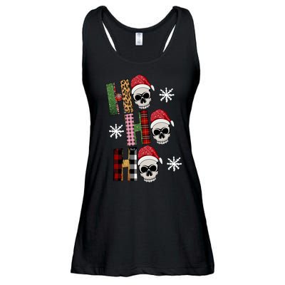 Ho Ho Ho Santa XMas Skulls Ladies Essential Flowy Tank