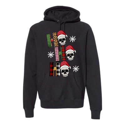 Ho Ho Ho Santa XMas Skulls Premium Hoodie