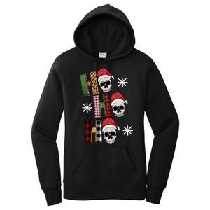 Ho Ho Ho Santa XMas Skulls Women's Pullover Hoodie