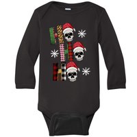 Ho Ho Ho Santa XMas Skulls Baby Long Sleeve Bodysuit