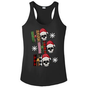 Ho Ho Ho Santa XMas Skulls Ladies PosiCharge Competitor Racerback Tank