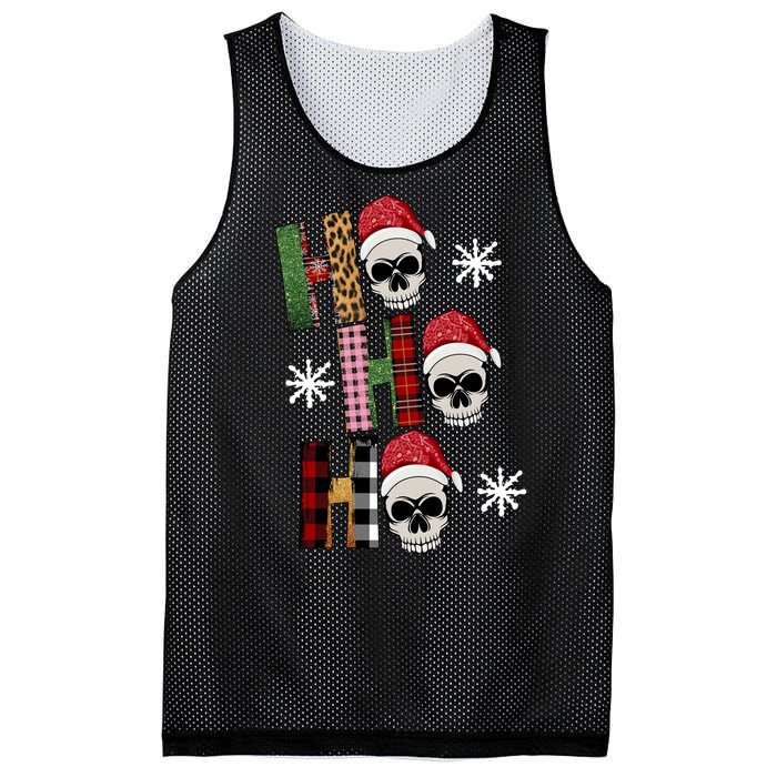 Ho Ho Ho Santa XMas Skulls Mesh Reversible Basketball Jersey Tank